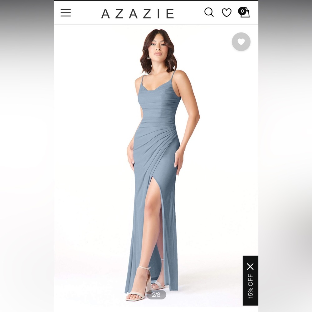 Azazie Dusty Blue Dress